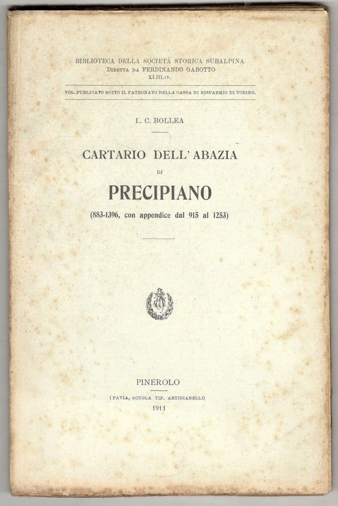 Cartario dell'abazia di Precipiano (883-1396, con appendice dal 915 al …