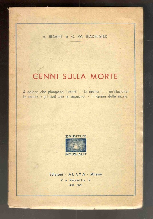 Cenni sulla morte. A coloro che piangono i morti. La … | Immagine Gallery 1
