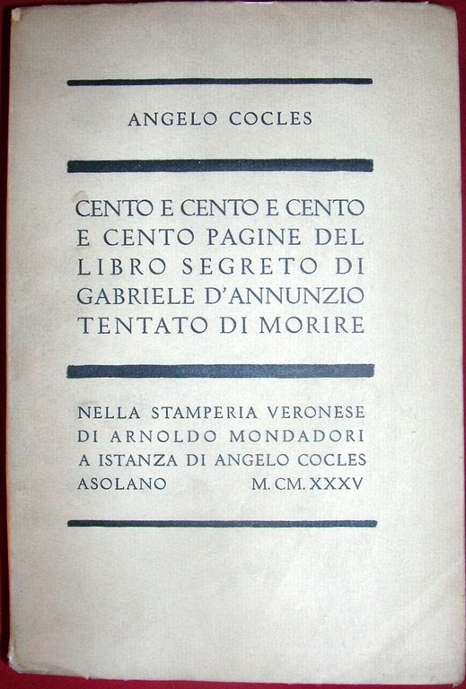 Cento e cento e cento e cento pagine del libro …