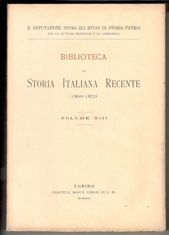 Dagli albori della libertà al Proclama di Moncalieri. Lettere del …
