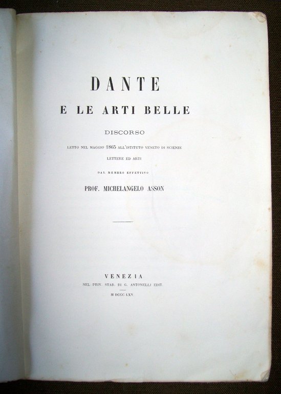 Dante e le arti belle. Discorso letto nel maggio 1865 … | Immagine Gallery 1