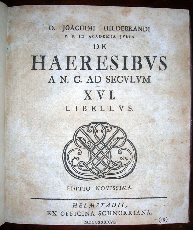 De Haeresibus A. N. C. ad seculum XVI. Libellus. Editio …