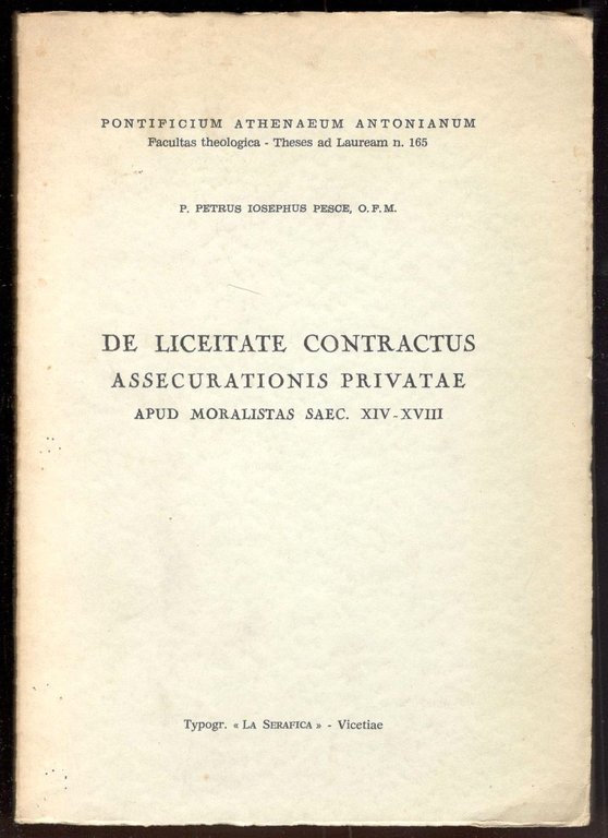 De liceitate contractus assecurationis privatae apud moralistas saec. XIV - … | Immagine Gallery 1