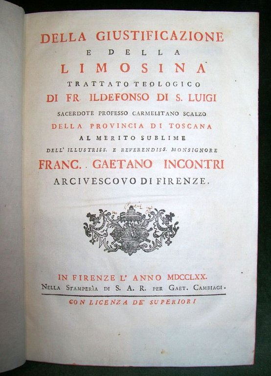 Della giustificazione e della limosina trattato teologico