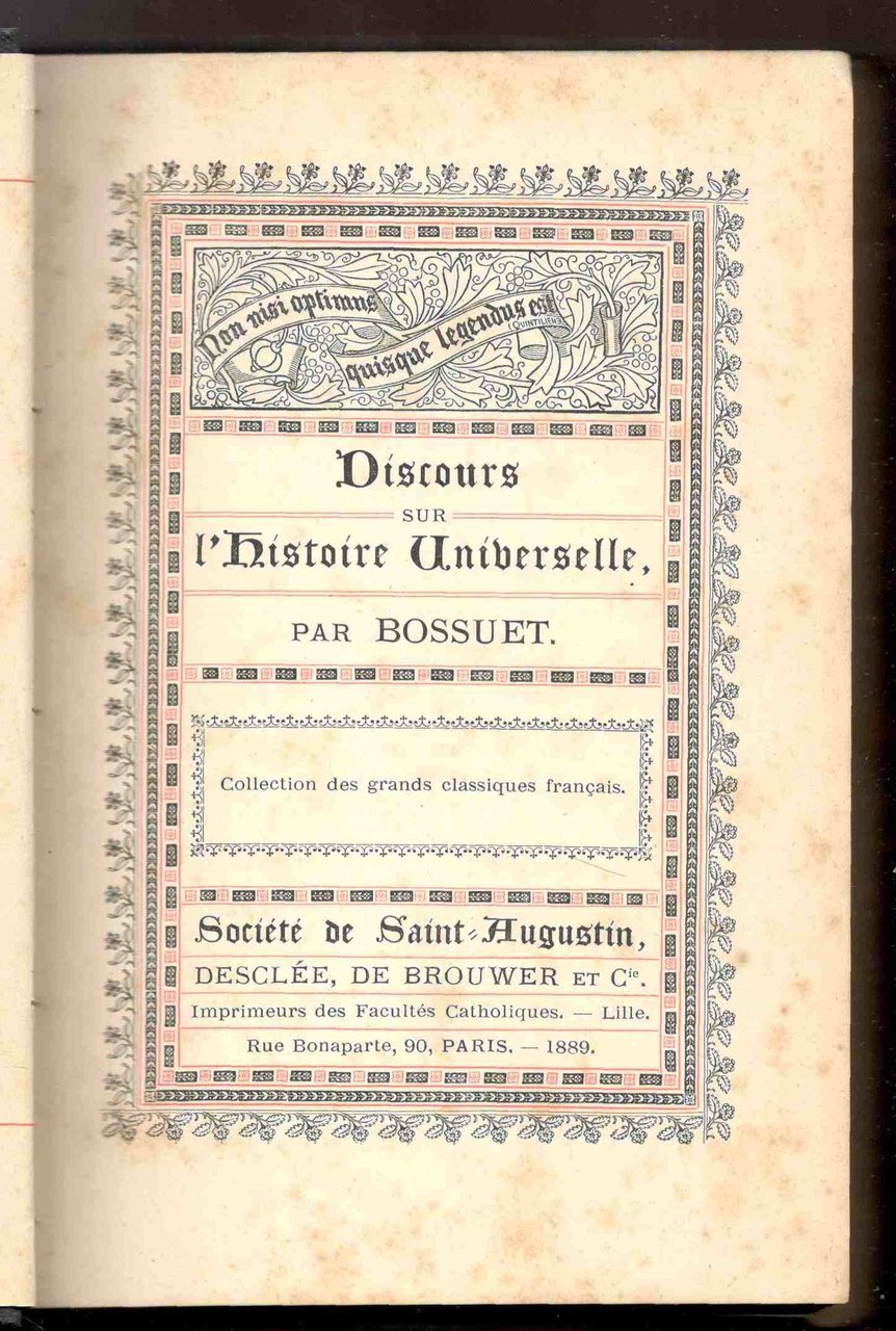 Discours sur l'histoire universelle