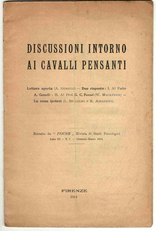 Discussioni intorno ai cavalli pensanti