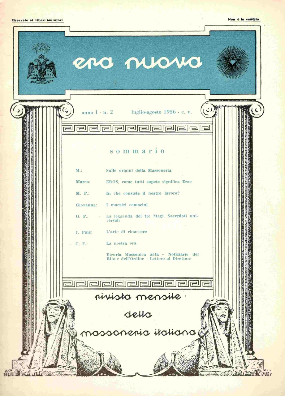 Era Nuova. Rivista mensile della Massoneria Italiana. Anno I, n. …