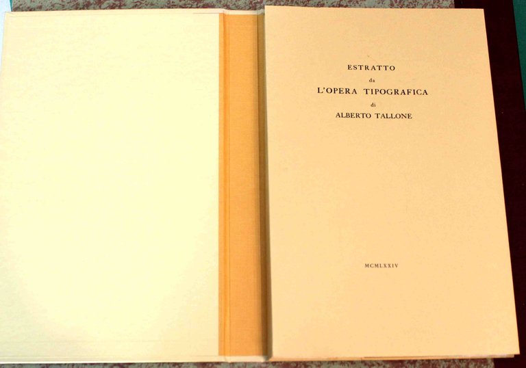 Estratto da l'opera tipografica di Alberto Tallone