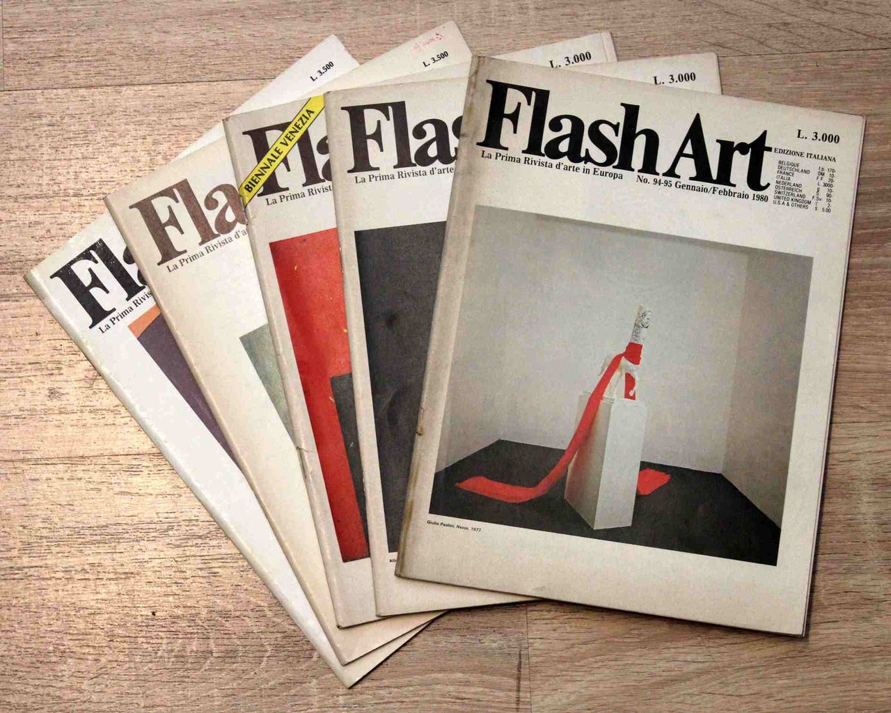 Flash art. Anno 1980. Numeri 94-95/101. 5 fascicoli