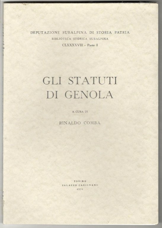 Gli statuti di Genola