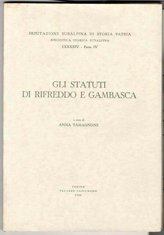 Gli statuti di Rifreddo e Gambasca