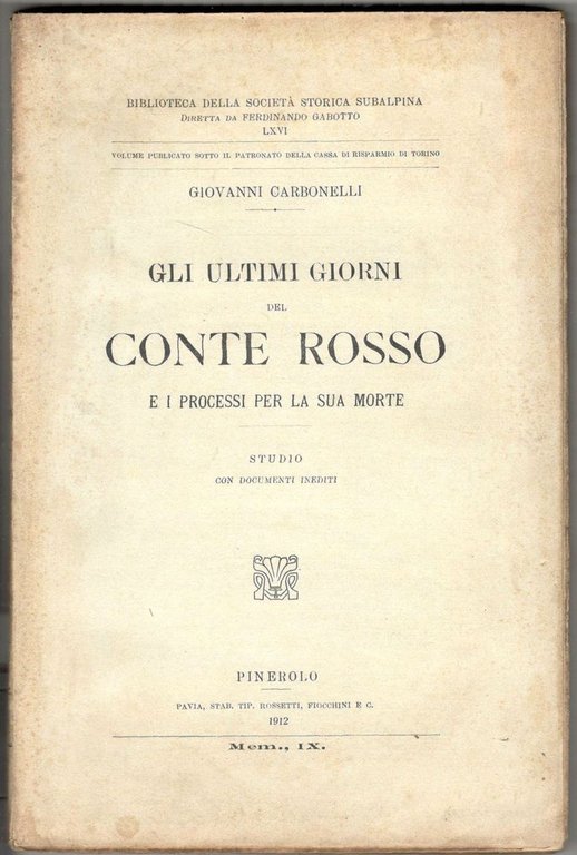 Gli ultimi giorni del Conte Rosso e i processi per …