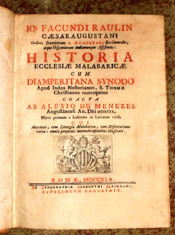 Historia Ecclesiae Malabaricae cum Diamperitana Synodo Apud Indos Nestorianos, S. …