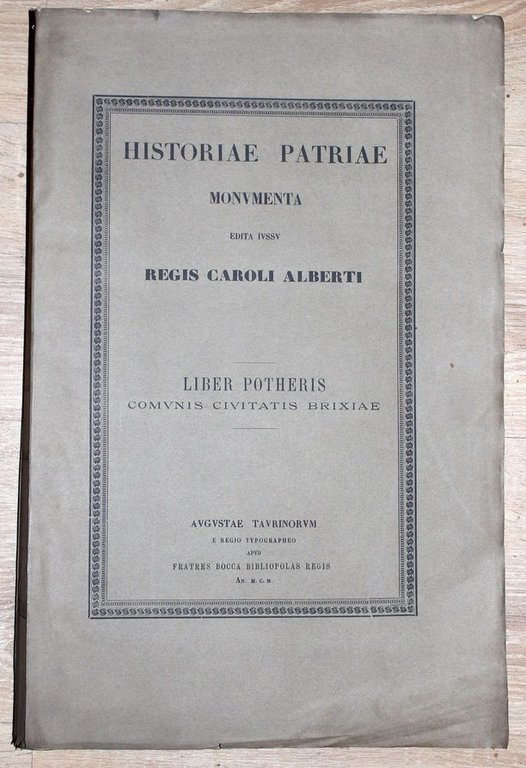 Historiae patriae monumenta edita iussu regis Caroli Alberti. Volume XIX. …