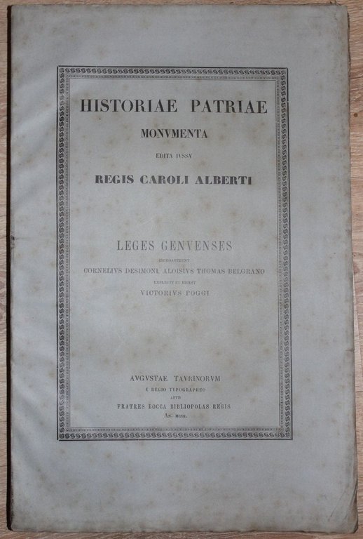 Historiae patriae monumenta edita iussu regis Caroli Alberti. Volume XVIII. …