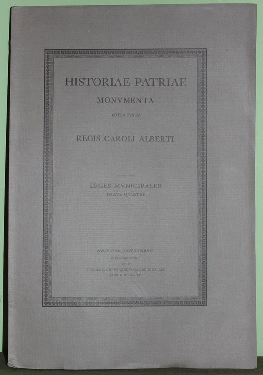 Historiae patriae monumenta edita iussu regis Caroli Alberti. Volume XX. …