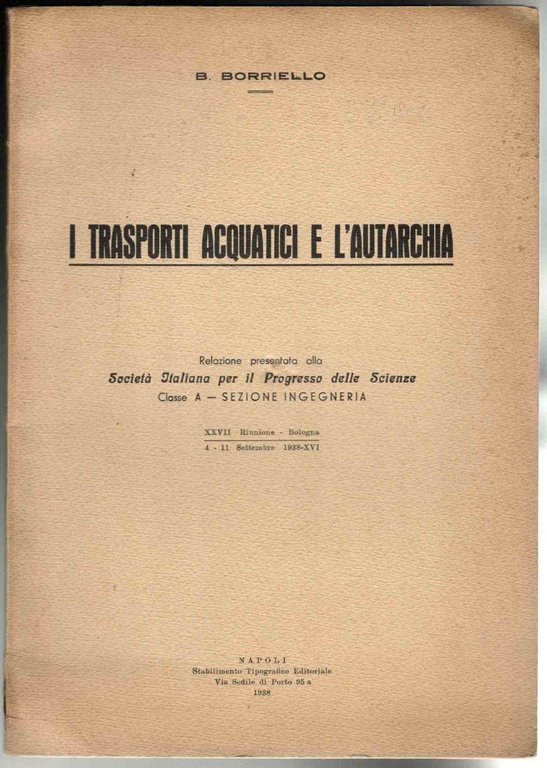 I trasporti acquatici e l'autarchia