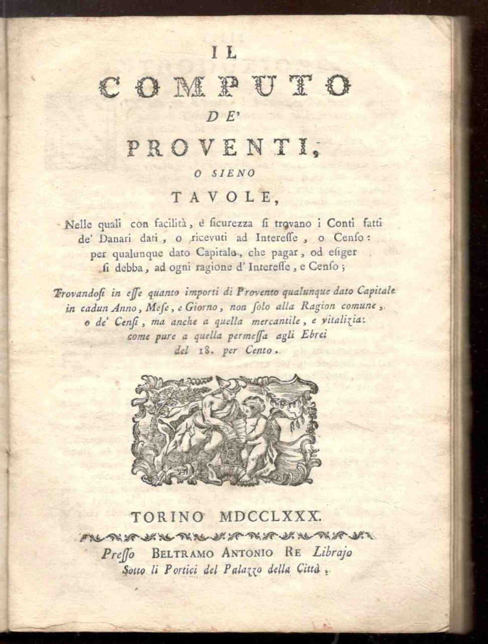 Il computo de' proventi, o sieno tavole nelle quali con …