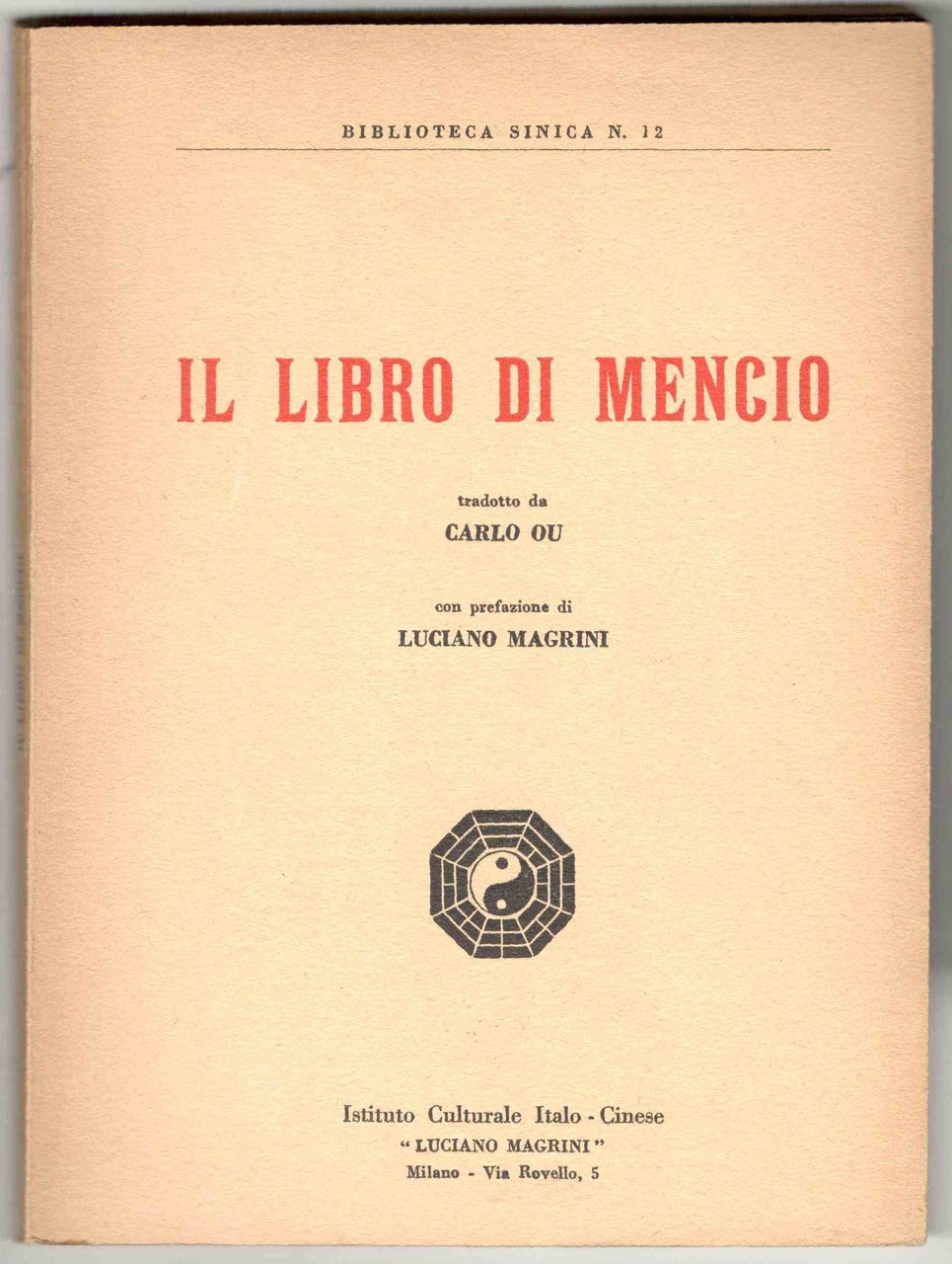 Il libro di Mencio. Traduzione di Carlo Ou