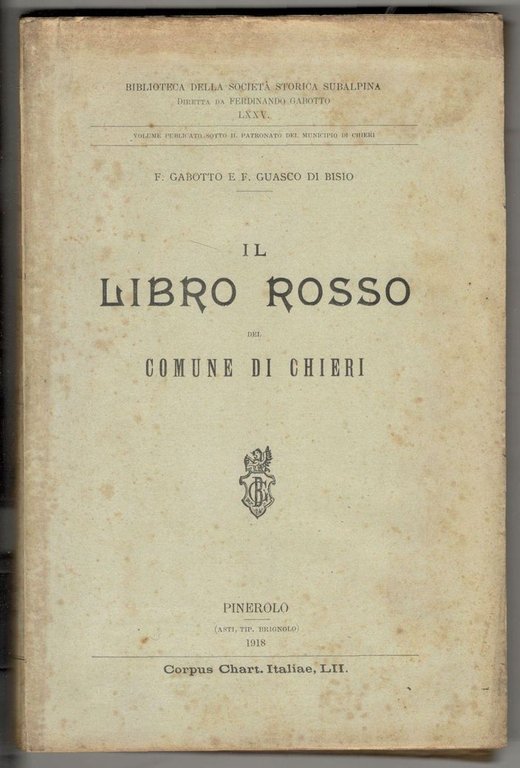 Il Libro Rosso del comune di Chieri