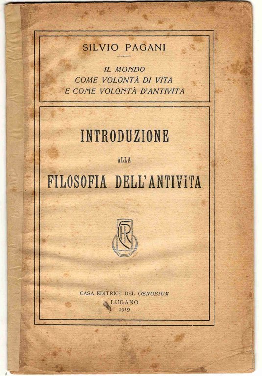 Introduzione alla filosofia dell'antivita