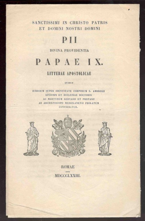 Iudicium super identitate corporum S. Ambrosii episcopi et Ecclesiae doctoris … | Immagine Gallery 1