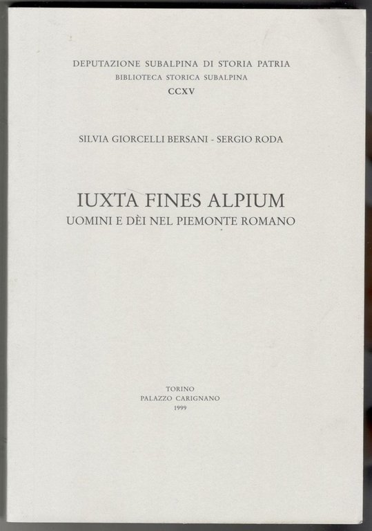 Iuxta fines alpium. Uomini e dèi nel Piemonte romano