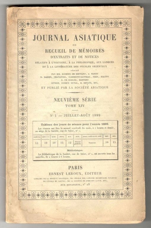 Journal Asiatique ou recueil de mémoires d'extraits et de notices …