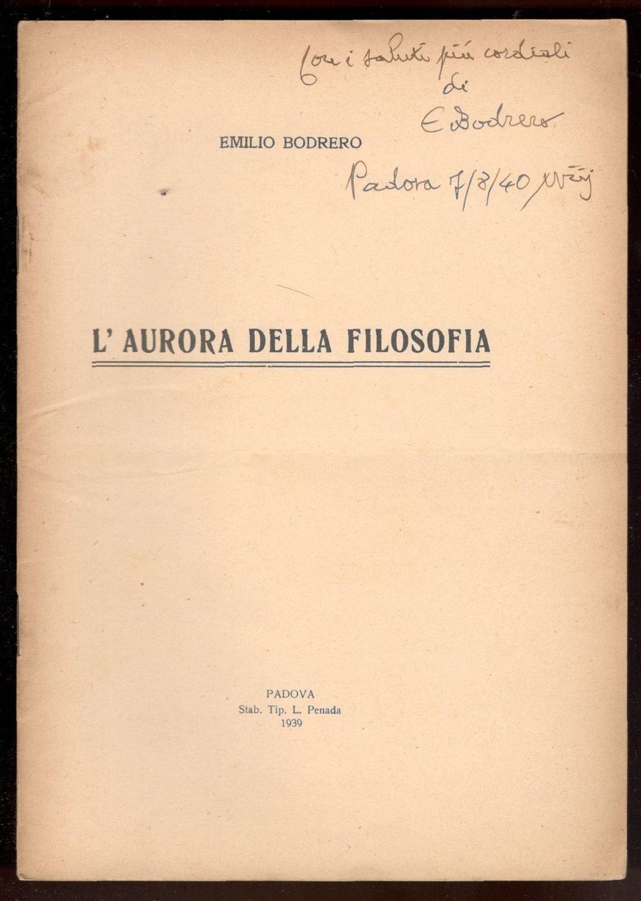 L'aurora della filosofia