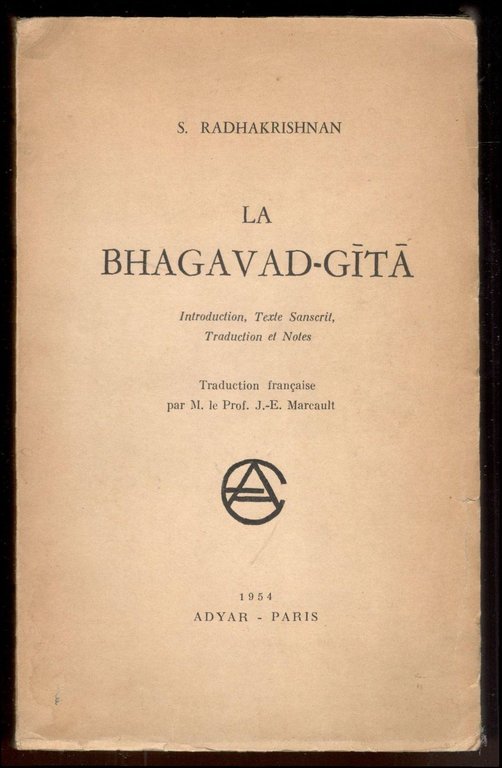 La Bhagavad Gita. Introduction, Texte Sanscrit, Traduction et notes. Traduction … | Immagine Gallery 1