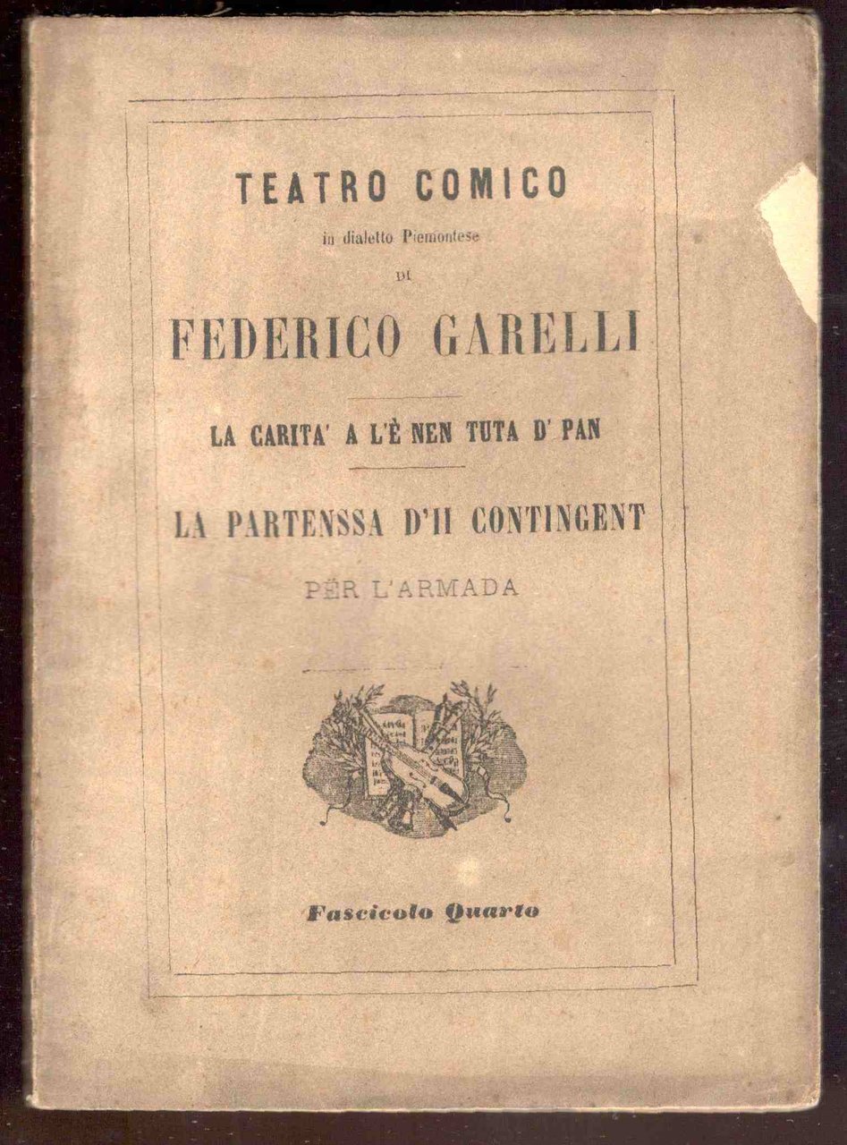 La carità a l'è nen tuta d' pan. Commedia in …
