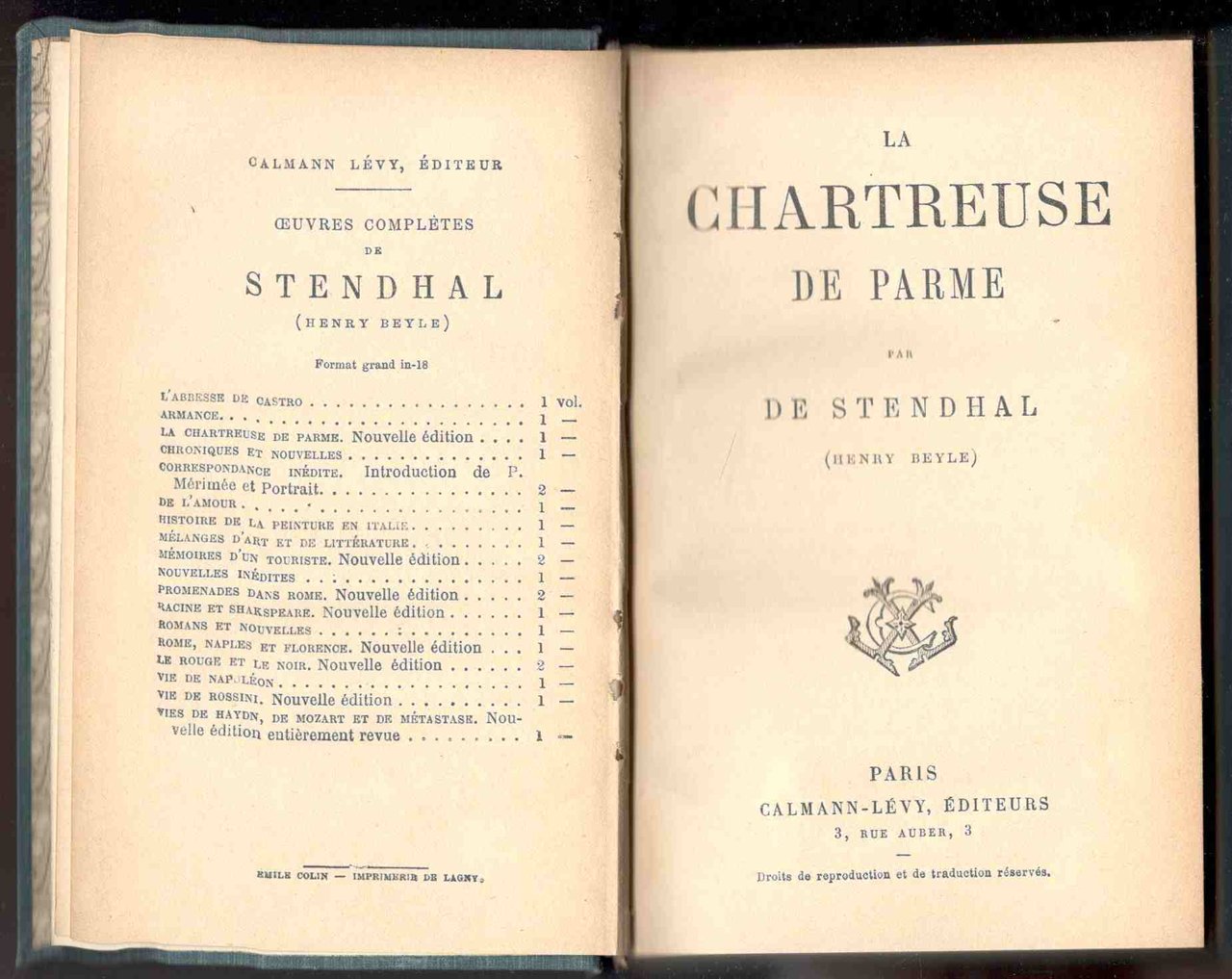 La chartreuse de Parme