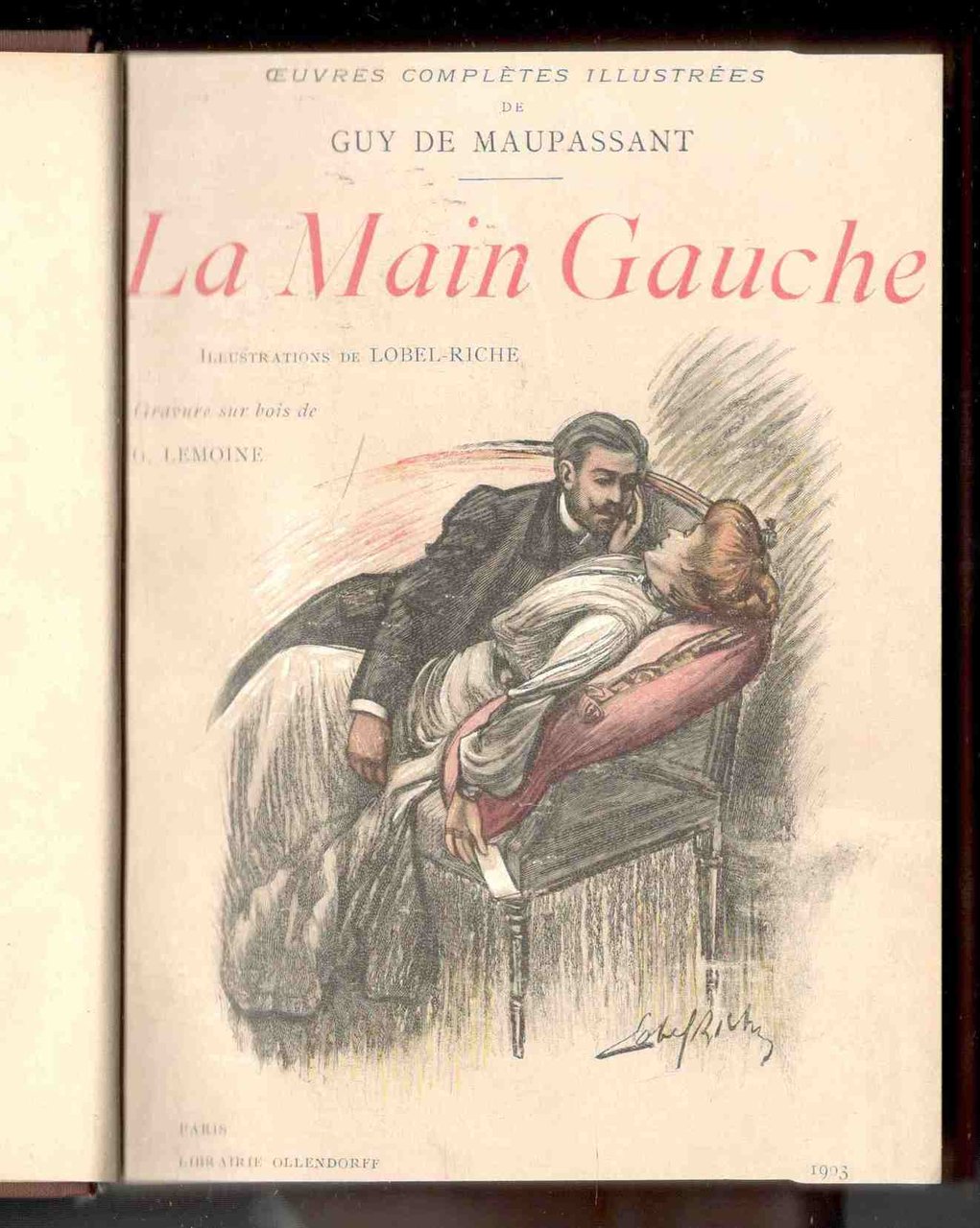 La Main Gauche. Illustrations de Lobel-Riche. Gravure sur bois de …