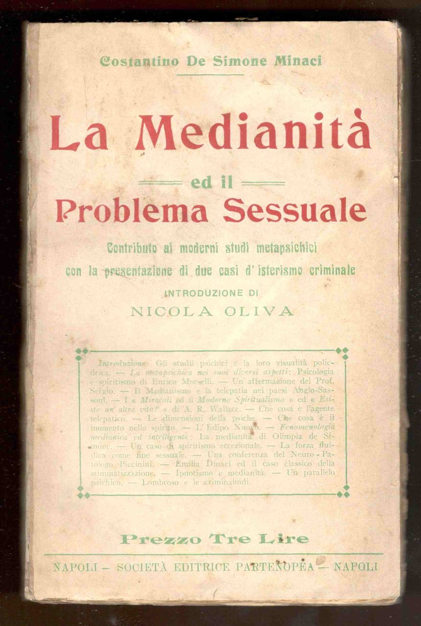 La medianità ed il problema sessuale. Contributo ai moderni studii …