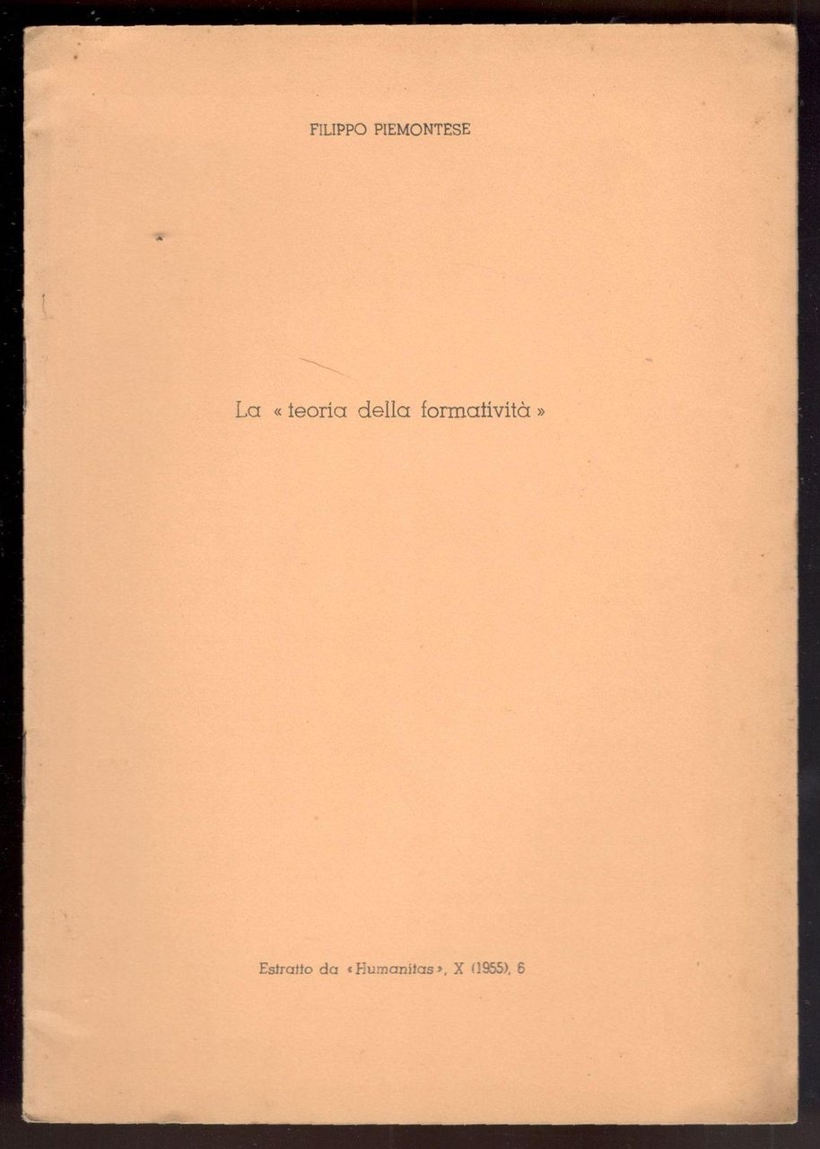 La 'teoria della formatività'