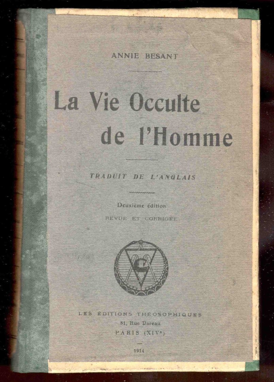 La vie occulte de l'homme. Deuxième édition revue et corrigée