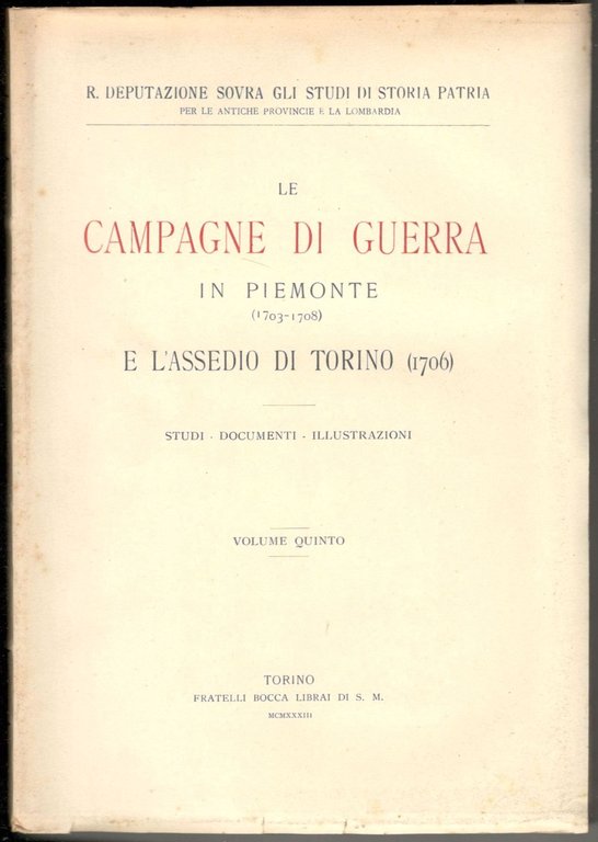 Le campagne di guerra in Piemonte (1703-1708) e l'assedio di …