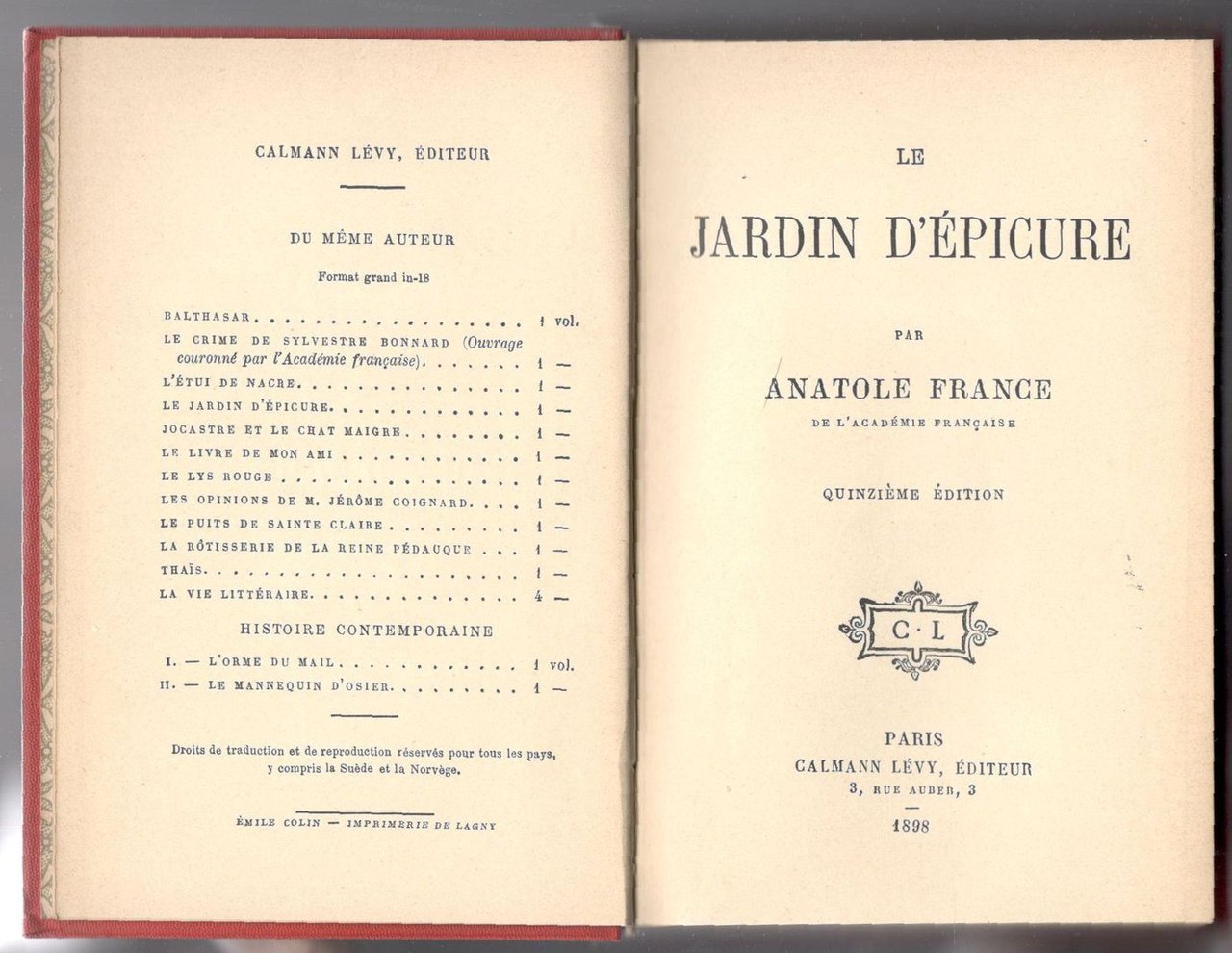 Le jardin d'Épicure