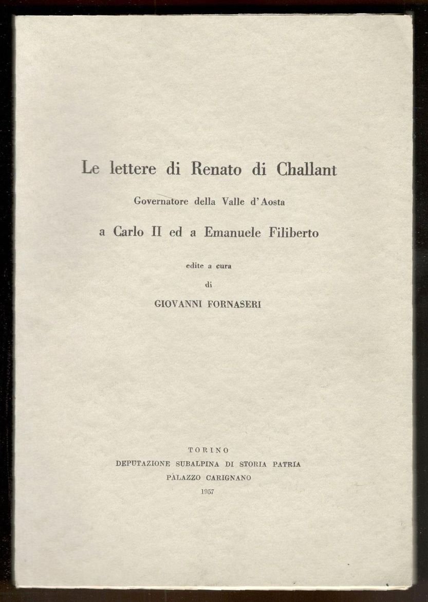 Le lettere di Renato di Challant, governatore della Valle d'Aosta … | Immagine principale