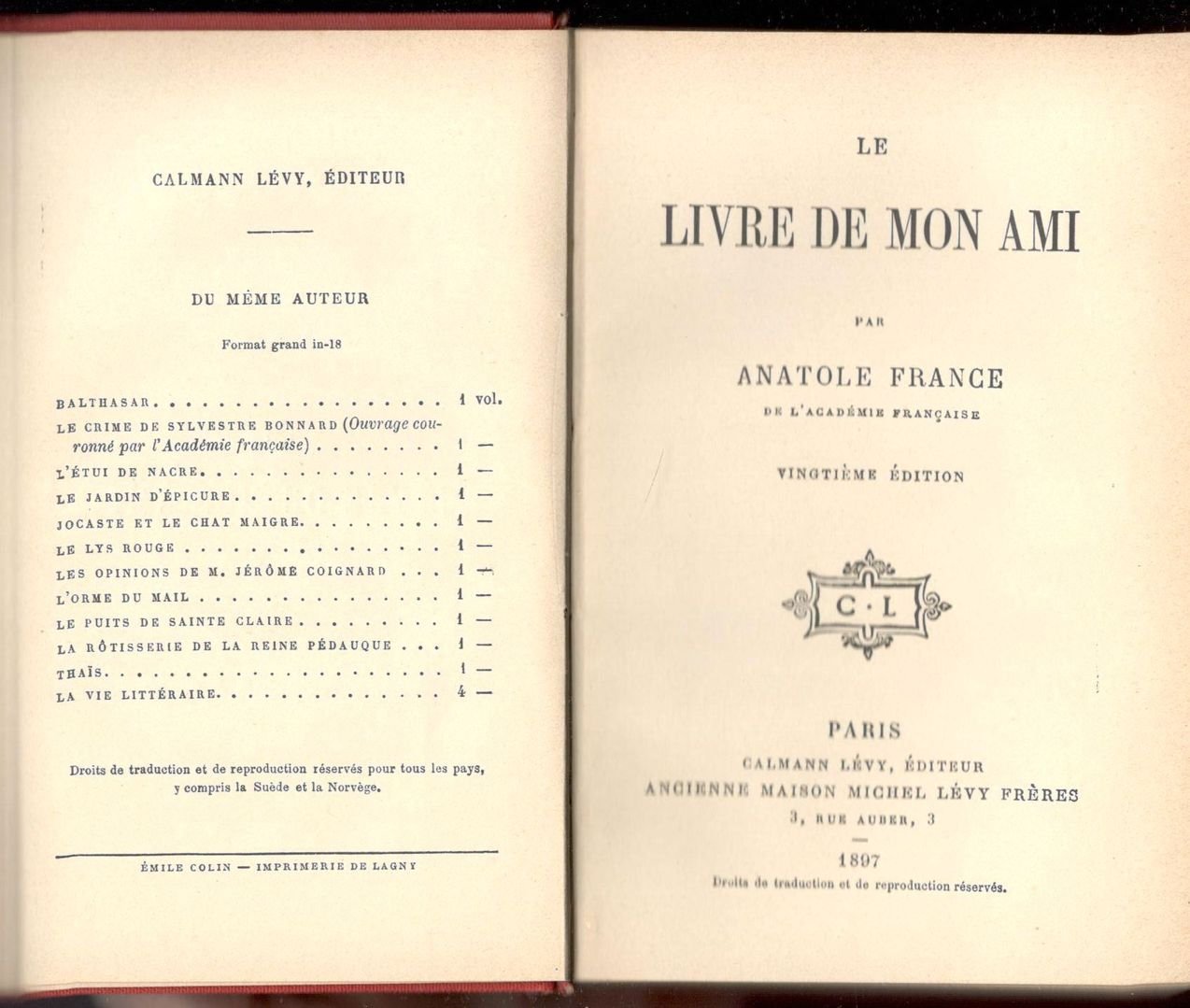 Le livre de mon ami | Immagine principale