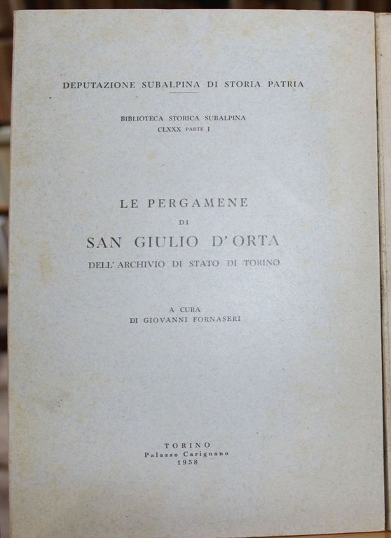 Le pergamene di San Giulio d'Orta nell'Archivio di Stato di …
