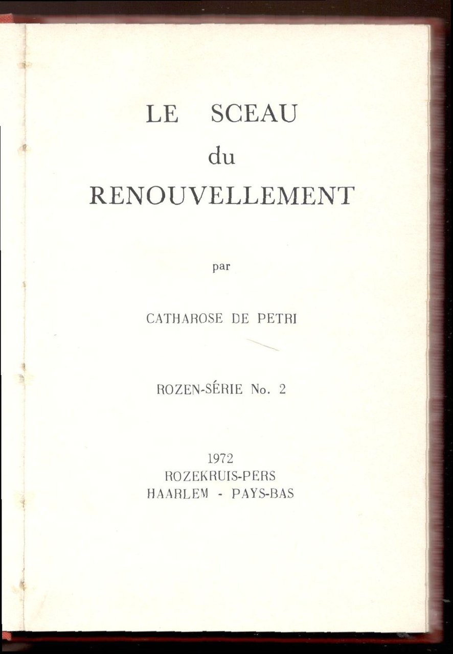 Le sceau du renouvellement