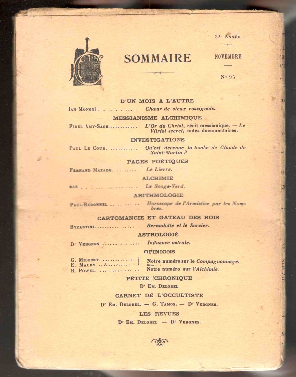 Le Voile d'Isis. Revue Mensuelle de Haute Science. Directeur: Paul …
