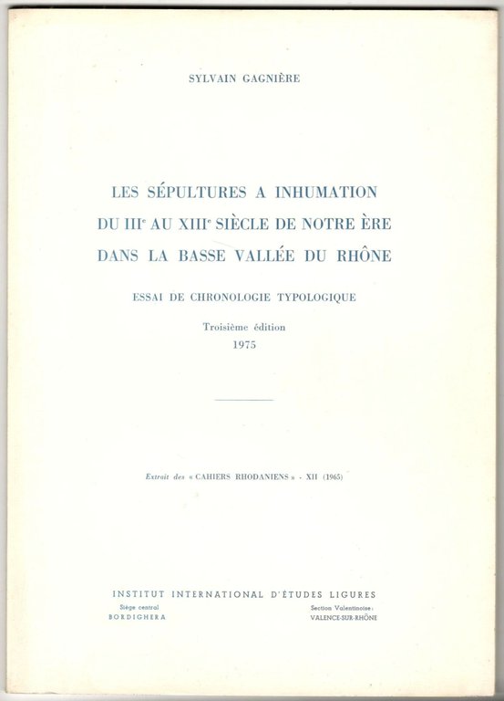Les sépultures à inhumation du IIIe au XIIIe siècle de …