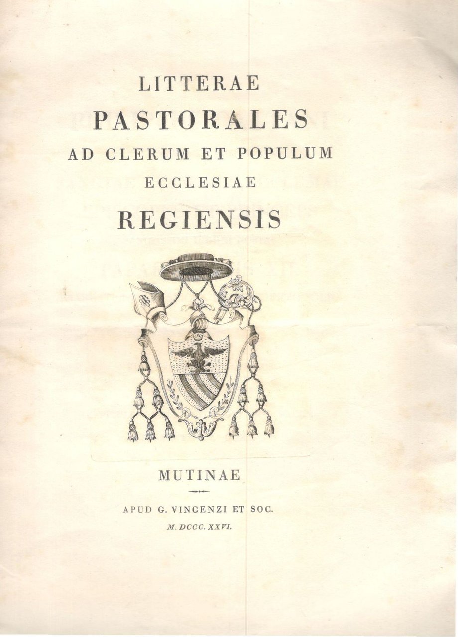 Litterae pastoralis ad clerum et populum ecclesiae regiensis