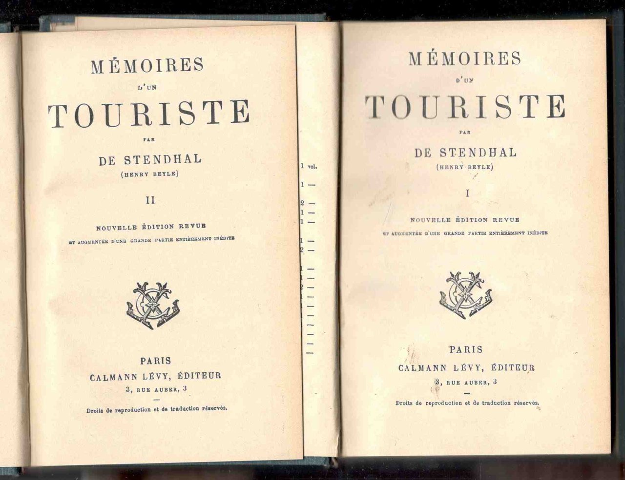 Mémoires d'un touriste. Nouvelle édition revue et augmentée d'une grande … | Immagine principale