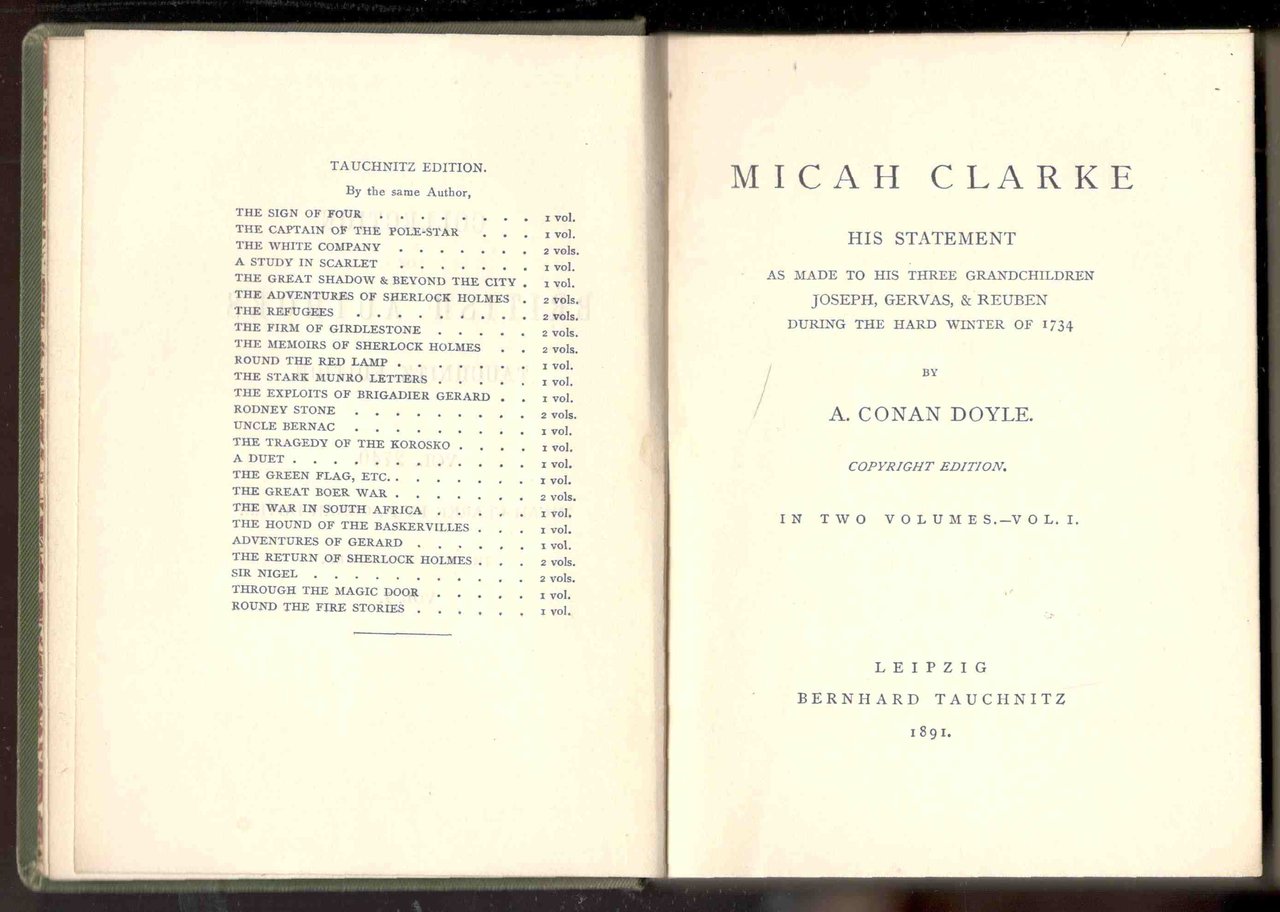 Micah Clarke. His statement as made to his three grandchildren …