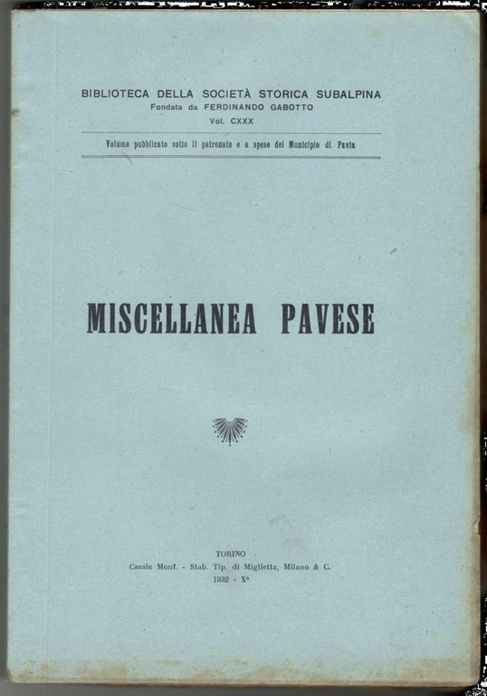 Miscellanea pavese