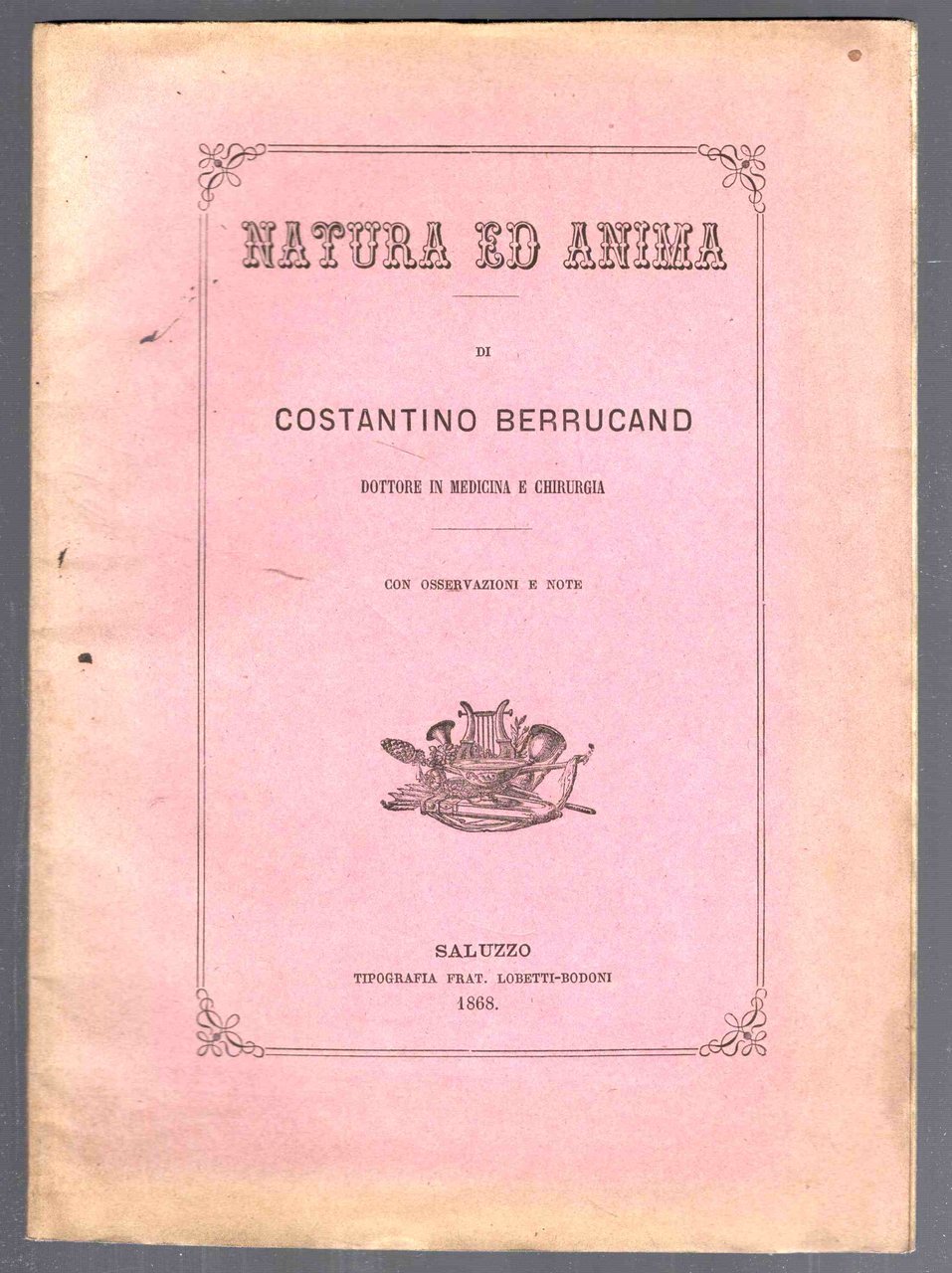 Natura ed anima. Con osservazioni e note | Immagine principale