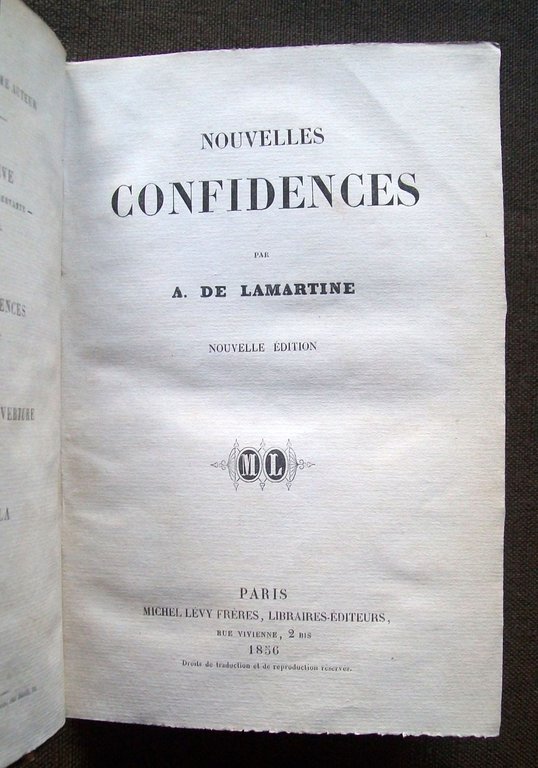 Nouvelles confidences. Nouvelle edition.